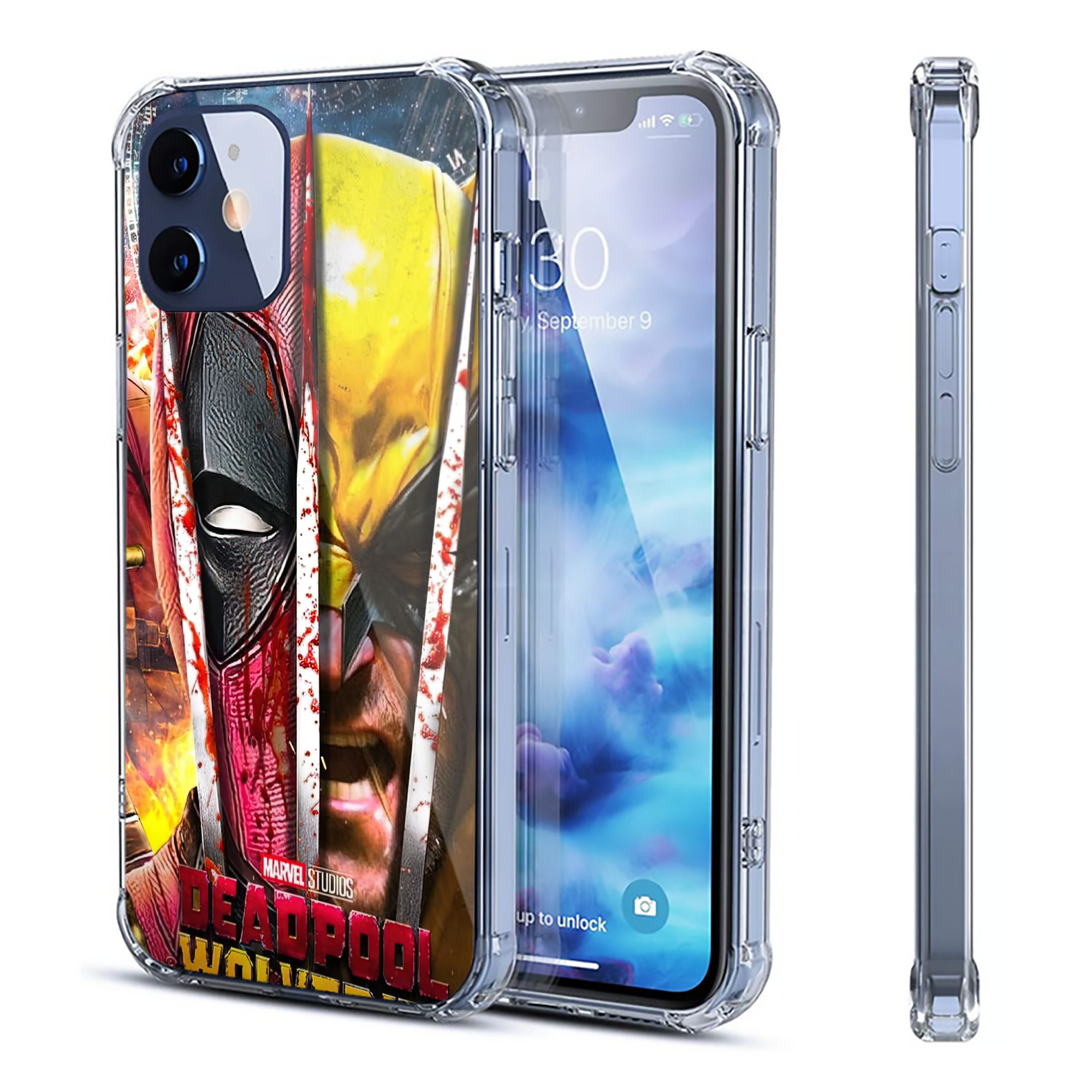 （画像用） Deadpool デッドプール 【iPhone 12シリーズ対応】透明スマホケース（クリアソフトケース）